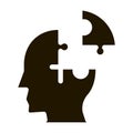 Puzzle Detail Man Silhouette Headache glyph icon