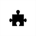 Puzzle detail vector icon. puzzles piece vector