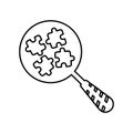 Puzzle, finding, solution, search line icon. Outline vector Royalty Free Stock Photo