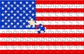 Puzzle with flag USA Royalty Free Stock Photo