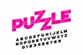 Puzzle font design