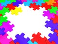 Puzzle frame Royalty Free Stock Photo