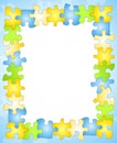 Puzzle Frame Border Background Royalty Free Stock Photo