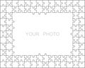 Puzzle frame or border Royalty Free Stock Photo