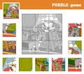 Puzzle Game for children with animals (cats)