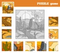 Puzzle Game for children with animals (vulture)