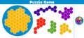 Puzzle game Complete the Pattern Education logic game for preschool kids. Vector Illustration