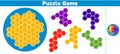 Puzzle game Complete the Pattern Education logic game for preschool kids. Vector Illustration