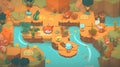 Puzzle game with physics-based mechanics and cute charact generative AI