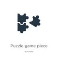 Puzzle game piece icon vector. Trendy flat puzzle game piece icon from business collection isolated on white background. Vector Royalty Free Stock Photo