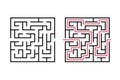 Abstract maze / labyrinth with entry and exit.