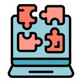 Puzzle gameplay icon vector flat Royalty Free Stock Photo