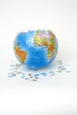 Puzzle globe Royalty Free Stock Photo