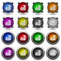 Puzzle glossy button set Royalty Free Stock Photo