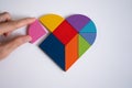 Puzzle Heart Concept. Romantic Relationship