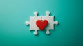 The Puzzle Heart Connection.AI generated image Royalty Free Stock Photo