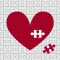 Puzzle heart Royalty Free Stock Photo