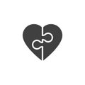 Puzzle heart vector icon Royalty Free Stock Photo