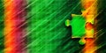 Puzzle icon abstract premium green banner background colorful pattern bright texture