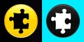 Puzzle icon flat exclusive button set Royalty Free Stock Photo