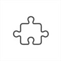Puzzle icon isolated on white background. Puzzle icon in trendy design style. Royalty Free Stock Photo