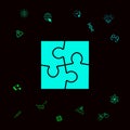 Puzzle icon symbol . Graphic elements for your designt