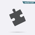 Puzzle icon vector. Flat strategy symbol isolated on white background. Trendy internet concept. Mode Royalty Free Stock Photo