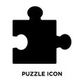 Puzzle icon vector isolated on white background, logo concept of Royalty Free Stock Photo