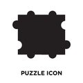 Puzzle icon vector isolated on white background, logo concept of Royalty Free Stock Photo