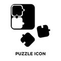 Puzzle icon vector isolated on white background, logo concept of Royalty Free Stock Photo