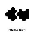 Puzzle icon vector isolated on white background, logo concept of Royalty Free Stock Photo