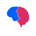 Puzzle idea mind brain creative icon element. vector illustration Royalty Free Stock Photo