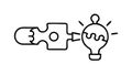 Puzzle Idea Solution Icon, Problem Solving Breakthrough, vector design Generative AI Royalty Free Stock Photo