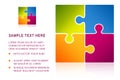 Puzzle illustration with text Royalty Free Stock Photo