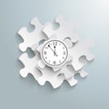 Puzzle Infographic Clock Royalty Free Stock Photo