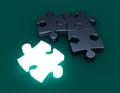 Puzzle innovation concept. 3d illustration Royalty Free Stock Photo