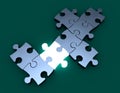Puzzle innovation concept. 3d illustration Royalty Free Stock Photo