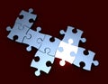 Puzzle innovation concept. 3d illustration Royalty Free Stock Photo