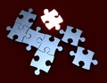 Puzzle innovation concept. 3d illustration Royalty Free Stock Photo