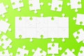 Puzzle jigsaw frame, background, banner or blank. Royalty Free Stock Photo
