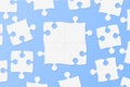 Puzzle jigsaw frame, background, banner or blank. Royalty Free Stock Photo