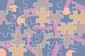 Puzzle and jigsaw mismatch Royalty Free Stock Photo