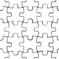 Puzzle jigsaw seamless pattern