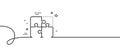 Puzzle line icon. Engineering strategy sign. Continuous line with curl. Vector