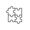 Puzzle line icon