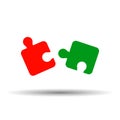 Puzzle line icon. simple vector illustration flat design Royalty Free Stock Photo
