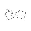Puzzle line icon. simple vector illustration flat design Royalty Free Stock Photo