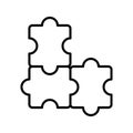 Puzzle line icon vector design Royalty Free Stock Photo