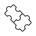 Puzzle line icon vector design Royalty Free Stock Photo