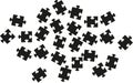 Puzzle with lots of pieces Royalty Free Stock Photo